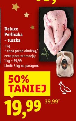 Deluxe Perliczka - tuszka promocja w Lidl