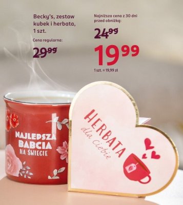 Zestaw kubek i herbata promocja w Rossmann
