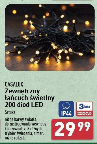 Łańcuch 200 led Casalux promocja w Aldi