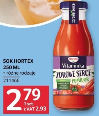 Sok Hortex 250 ml promocja w Selgros