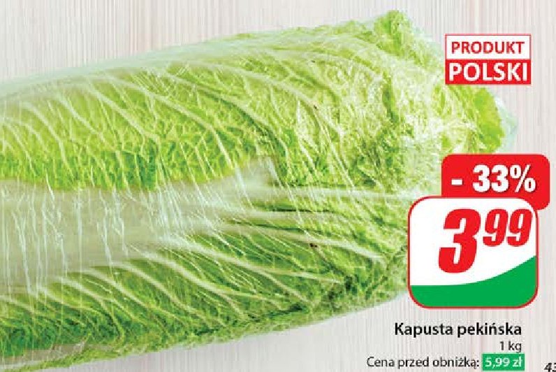 Kapusta pekińska polska promocja w Dino