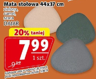Mata stołowa 44x37 cm Dajar promocja w Prim Market