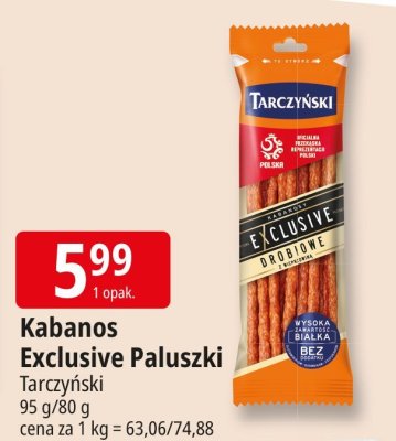 Kabanos Exclusivе Paluszki Tarczyński promocja w Leclerc