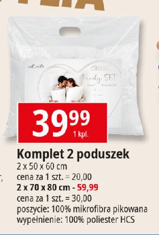 Poduszka 2 x 70 x 80 cm. promocja w Leclerc