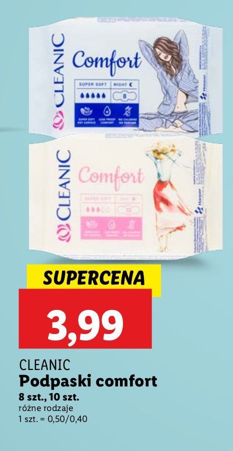 Podpaski soft Cleanic promocja w Lidl