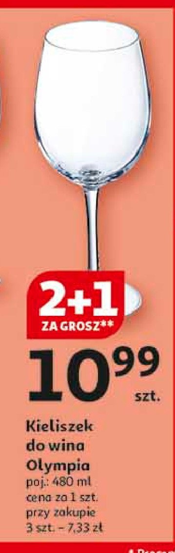 Kieliszek olympia 480 ml Actuel promocja w Auchan