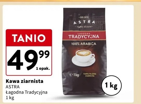 Kawa ASTRA ŁAGODNA TRADYCYJNA promocja w Intermarche