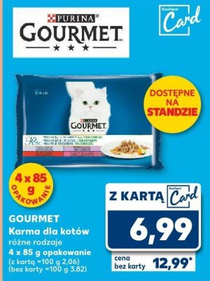 Karma dla kotów Gourmet różne rodzaje 4 x 85 g promocja w Kaufland