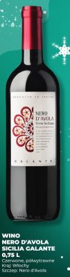 Wino NERO D'AVOLA SICILIA GALANTE czerwone półwytrawne Nero d'Avola 0,75 L promocja w Duży Ben