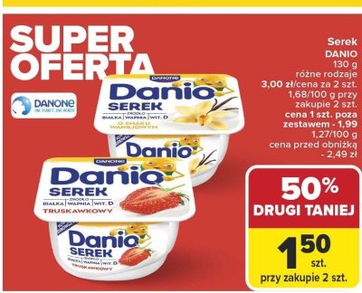 Serek DANIO różne rodzaje promocja w Carrefour