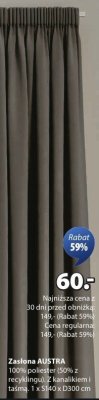 Zasłona AUSTRA promocja w Jysk