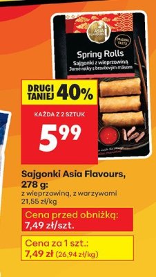 Sajgonki Asia Flavours, 918 g: z warzywami promocja w Biedronka