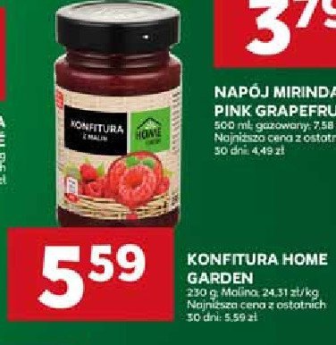 Konfitura malinowa Home garden promocja