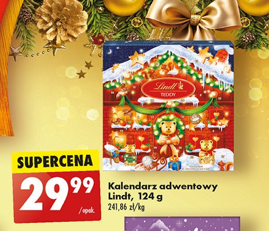 Kalendarz adwentowy Lindt promocja w Biedronka