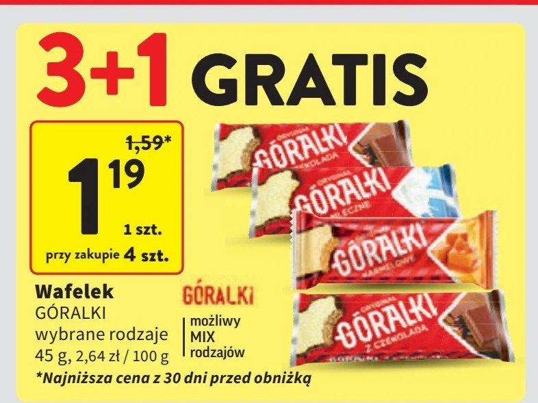 Wafelek mleczny Góralki promocja w Intermarche