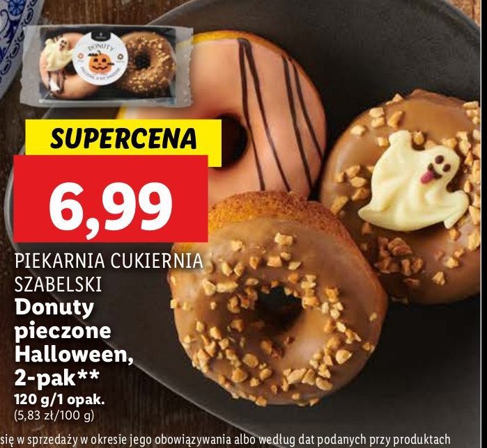 Donuty halloween Cukiernia szabelski promocja w Lidl