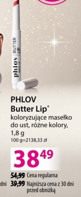 Masełko PHLOV Butter Lip koloryzujące do ust różne kolory 3,8 g promocja w Hebe