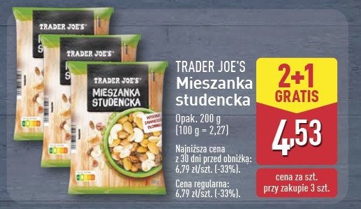 Mieszanka studencka Trader joe's promocja