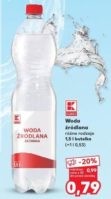 Woda źródlana różne rodzaje 1,5 l butelka promocja w Kaufland