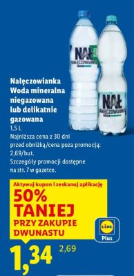 Woda Nałęczowianka mineralna niegazowana  promocja w Lidl