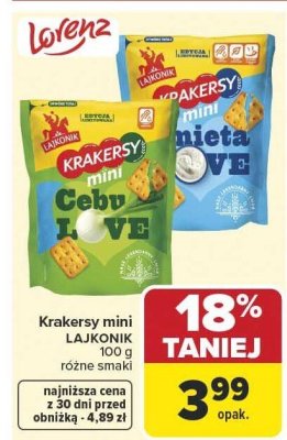 Krakersy mini Lajkonik różne smaki promocja w Carrefour