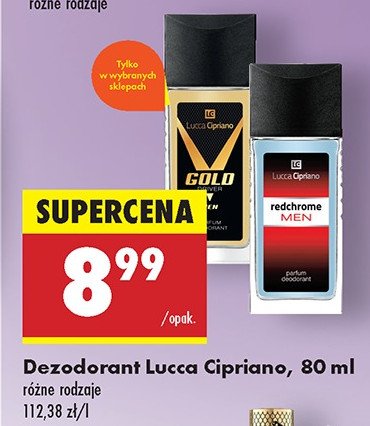 Dezodorant LUCCA CIPRIANO GOLD promocja w Biedronka