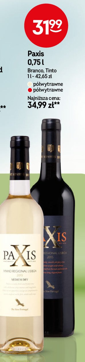 Wino czerwone półwytrawne PAXIS LISBOA promocja