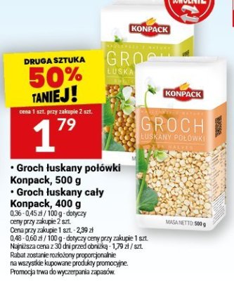 Groch łuskany połówki Konpack promocja w Twój Market