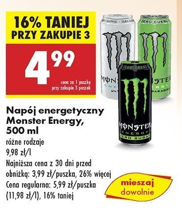 Napój energetyczny Monster Energy Ultra Paradise promocja