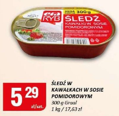 Śledź w kawałkach w sosie pomidorowym promocja w Chorten