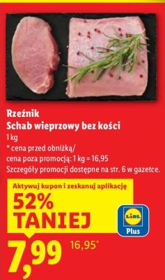 Schab wieprzowy bez kości Rzeźnik promocja w Lidl