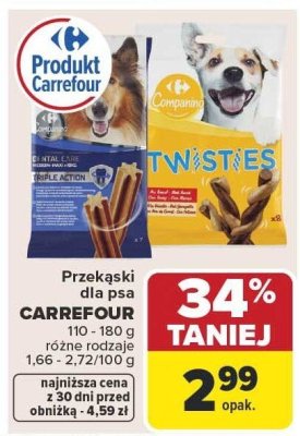 Przekąski dla psa CARREFOUR promocja w Carrefour Market