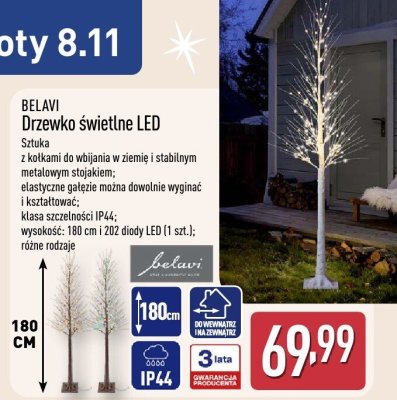 Drzewko świetlne LED  promocja w Aldi