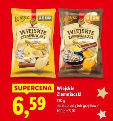 Chipsy Wiejskie Ziemniaczki grzybowe promocja w Lidl