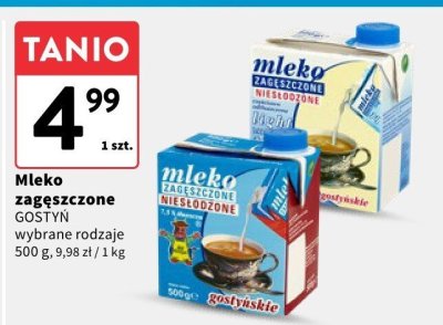 Mleko zagęszczone wybrane rodzaje promocja w Intermarche