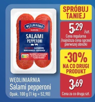 Salami pepperoni Wędliniarnia promocja w Aldi