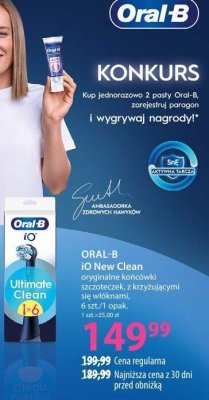 Szczoteczka ORAL-B iO New Clean oryginalne końcówki z krzywizną promocja w Hebe