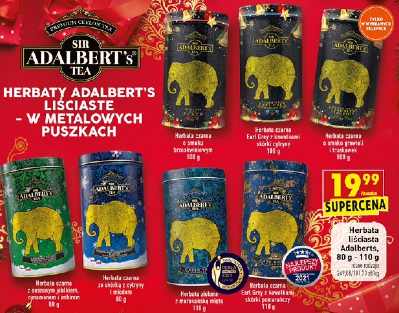 Herbata czarna z brzoskwinią Sir adalbert's tea promocja