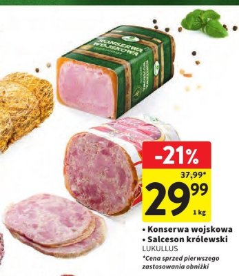 Salceson królewski LUKULLUS promocja w Intermarche