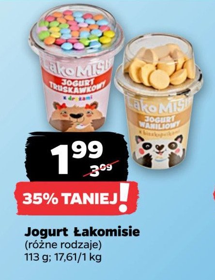 Jogurt waniliowy z drażami Łakomisie promocja