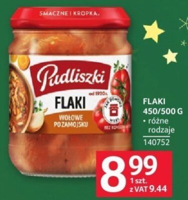 Flaki Pudliszki 450/500 g różne rodzaje promocja w Selgros