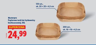 Papierowe tacki do frytkownicy beztłuszczowej XXL promocja w Lidl