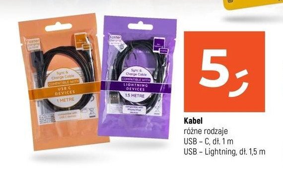 Kabel usb-lighting 1.5 m promocja w Dealz