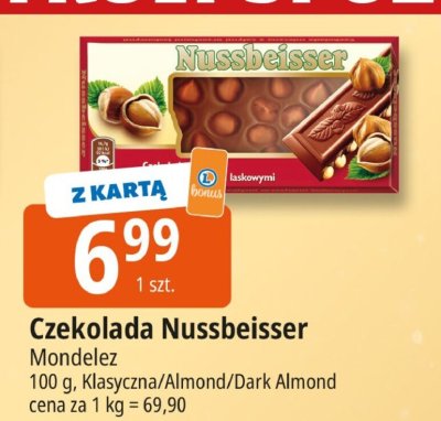 Czekolada Nussbeisser Mondelez promocja w Leclerc