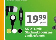 Słuchawki sk-214 białe Vakoss promocja