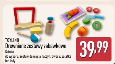 Drewniane zestawy zabawkowe TOYLINO promocja w Aldi