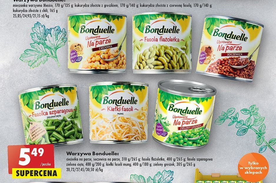 Fasolka szparagowa - cięta Bonduelle promocja