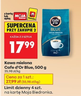 Kawa mielona Cafe d'Or Blue, 500 g promocja w Biedronka