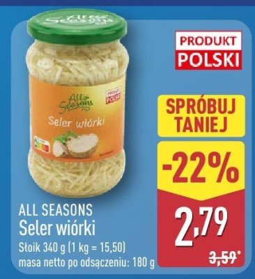Seler wiórki  promocja w Aldi