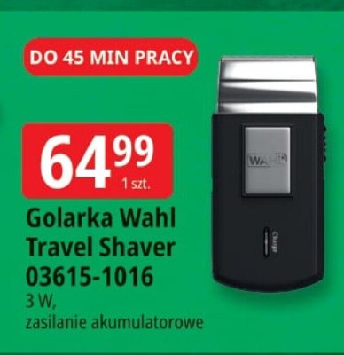 Golarka Wahl Travel Shaver 03615-1016 promocja w Leclerc